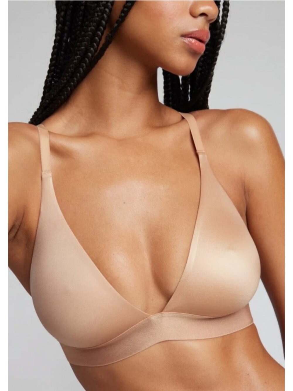 NEGATIVE Glace Triangle Wireless Bra in Buff / Nude